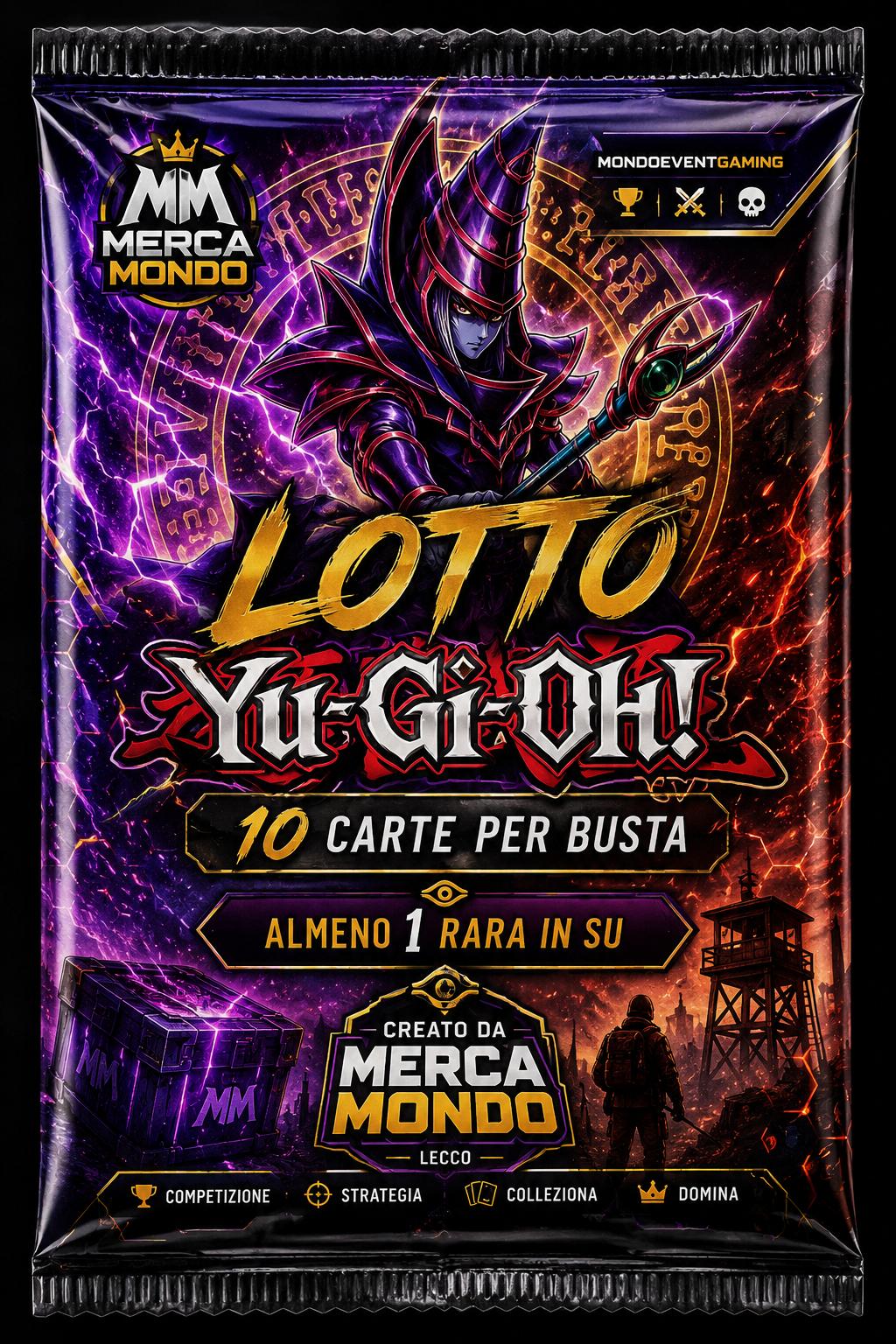 LOTTO/BUSTINA YU-GI-OH! 10 CARTE ( almeno 1 da rara in su)